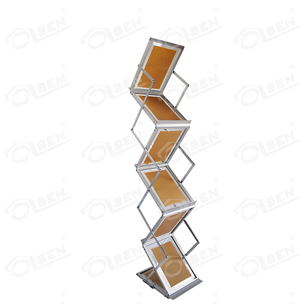 Folding brochure holder